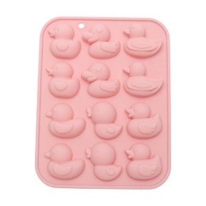 Unique Bargains Chocolate Mould 12-Cavity Duckling Collection Candy Mould Hand Wash 6.02"x4.61"x0.51" 1 Pc - 1 of 4