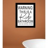 HomeRoots Kids Bathroom Black Framed Print Bathroom Wall Art - 2 of 3