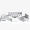 LayinSun 9-Piece Large Outdoor Modular L-Shaped Sectional Set with Propane Fire Pit Table - 2 of 4