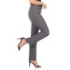 Rekucci Women’s 5 Pocket Straight Leg Pants with Stretch Waistband – Slim Fit Business Casual Trousers - Graphite, 4 - 2 of 4
