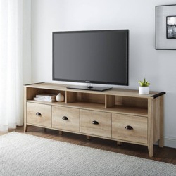 Vik Modern Boho 4 Door Herringbone Tv Stand For Tvs Up To 80 ...