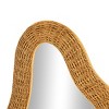 Olivia & May 53"x28" Seagrass Abstract Handmade Woven Oval Wall Mirror Brown: Handcrafted, No Assembly, Modern Decor - 4 of 4