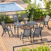 Yaheetech Set of 4 Outdoor Texteline Folding Dining Chairs - 2 of 4