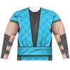Men's Mortal Kombat Klassic Sub Zero Outfit (Front Back Print) Long Sleeve Costume T-Shirt - 2 of 4
