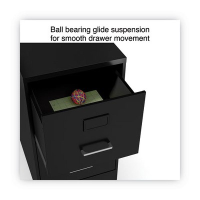 Black 2-Drawer Lockable Vertical Steel File Cabinet