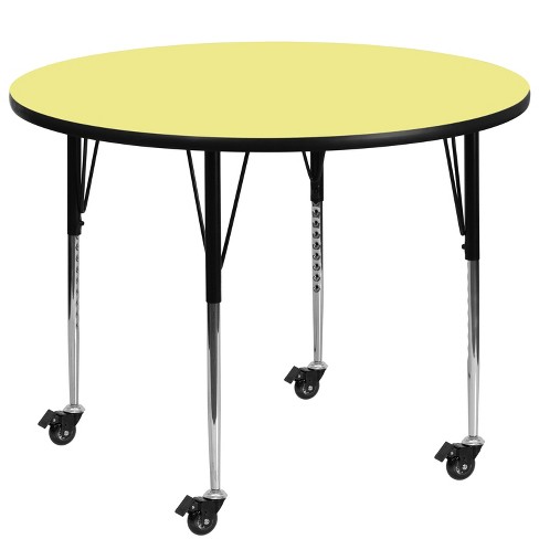 48'' Round HP Laminate Activity Table - Standard Height Adjustable Legs