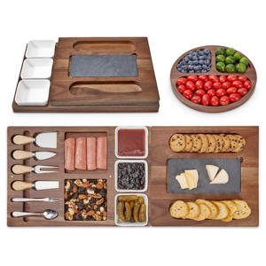 GustoWave 19-Piece Wood Cheese Board Set - 1 of 4