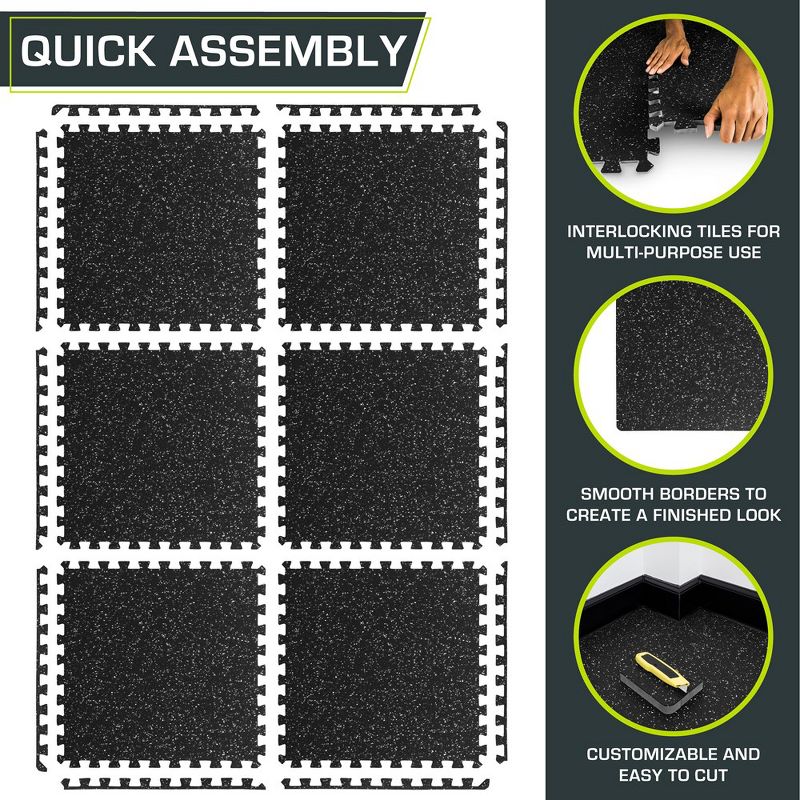 ProsourceFit Rubber Top Exercise Puzzle Mat, 3/4-in, 5 of 7