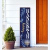 HomeRoots 36" Blue White And Gold Hanukkah Tree Solid Wood Porch Sign - 2 of 4