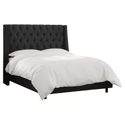 Gilford Tufted Wingback Bed Faux Silk - Threshold™