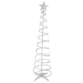 Northlight 6ft LED Lighted Spiral Cone Tree Outdoor Christmas Decoration, Multi Lights