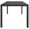 vidaXL Garden Dining Table Black Aluminum and WPC - 3 of 4