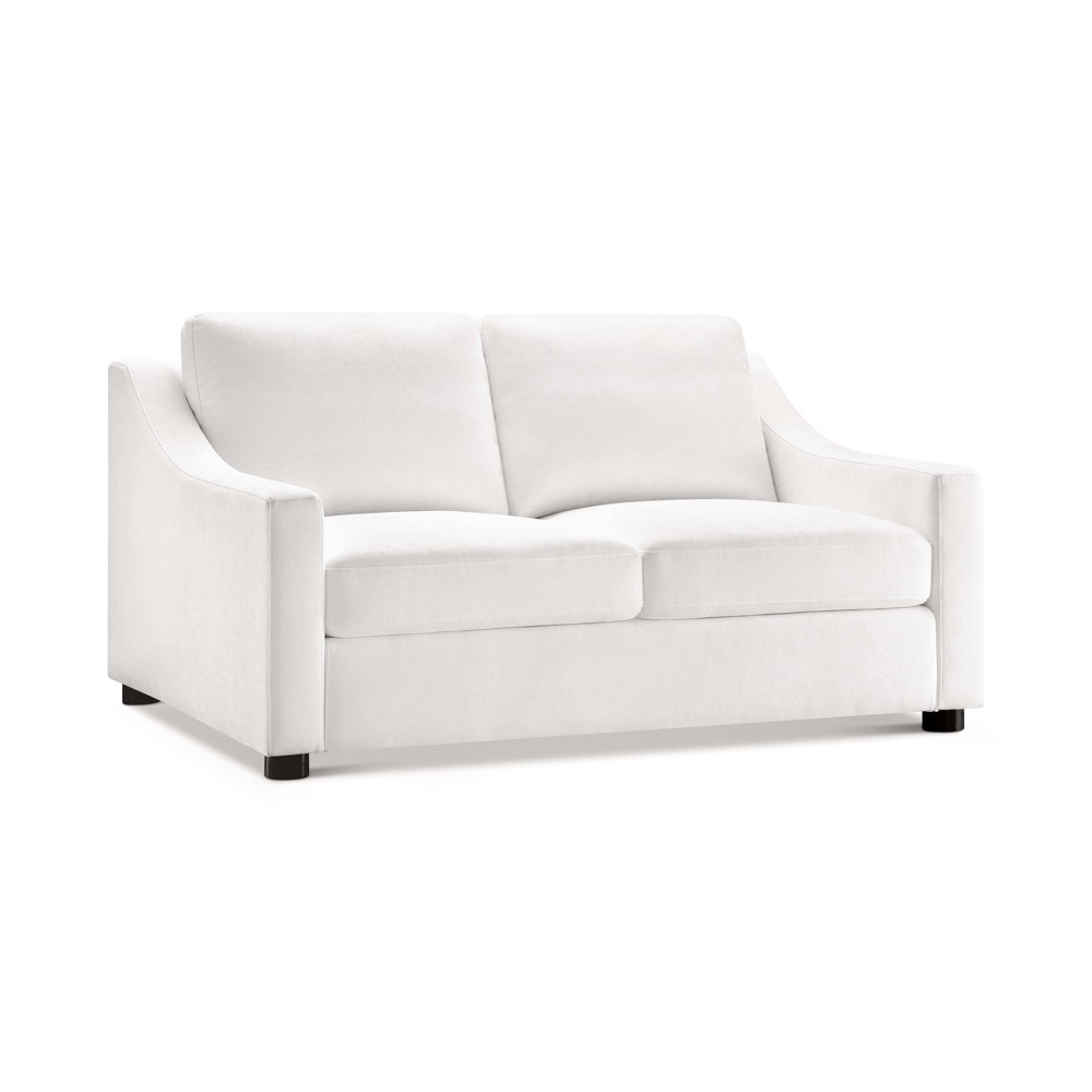 Garcelle Stain Resistant Fabric Loveseat White - Abbyson Living: Polyester Upholstery, Wood Frame, Seats 2