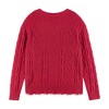 Andy & Evan  Kids  Girls Cable Knit V-Neck Sweater - 4 of 4