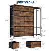 Wardrobe Closet Clothes Rack with 16 Fabric Drawers - Portable Wardrobe with 2 Shelves & Hanging Rod, Heavy Duty Garment Rack, Storage Organizer - 3 of 4