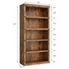 Tier Bookcase, Farmhouse Book Shelf with Storage Open Display Bookshelves - 2 of 4