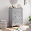 5 Chest of Drawer Dresser, Modern Tall Nightstand with Deep Drawers and Nickel Round Handle - 3 of 4