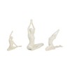 Decorative Yoga Sculptures for Home Decor – Set of 3 Figurines in Seated and Stretching Poses – Modern Statues for Home Décor - 4 of 4