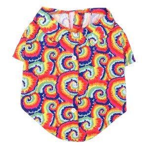 The Worthy Dog Kaleidoscope Button-Up-Look Pet Shirt - 1 of 3