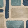 Saro Lifestyle Vibrant Embroidered Color Block Down Filled Pillow, 18"x18", Blue - 3 of 4