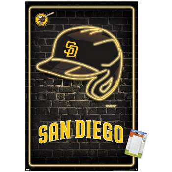 Trends International MLB San Diego Padres - Neon Helmet 23 Unframed Wall Poster Prints