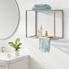 Tall Wood Wall Shelf Brushed Nickel Metal - Brightroom™ : Target