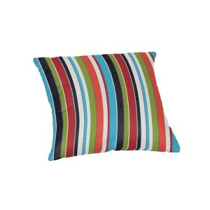Casual Cushion Stripe Sunbrella Fabric 1-Piece Indoor/Outdoor Square Throw Pillow - 1 of 4
