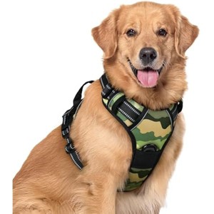 rabbitgoo Dog Harness No Pull with 2 Leash Clips, Adjustable Soft Padded, Reflective  Large Dogs, Green Mountain, XL - 1 of 1