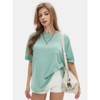 EXLURA Womens Summer Oversized T Shirts Crewneck Loose Workout Short Sleeve Blouse Tops 2025 Y2K Casual Athletic Basic Tee - 2 of 4
