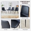 Okak Modern Cloud Comfortable Dining Chairs Set of 4, Faux Leather with Curved Widened Cushion & Metal Legs for Kitchen/Office/Bedroom - 3 of 4