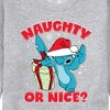 Men's - Lilo and Stitch - Naughty Or Nice Graphic Fleece Sweatshirt - 2 of 4