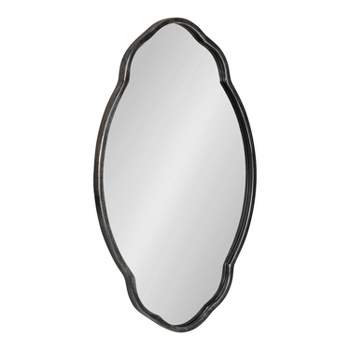 18" x 30" Magritte Scalloped Oval Decorative Wall Mirror - Kate & Laurel All Things Decor