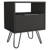 NicBex Nightstand with 1 Drawer,Bedside Table with Solid Wood Frame and Wood Legs,Modern Side Table for Bedroom,Living Room - 2 of 4
