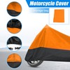 Unique Bargains 180T Waterproof Rain Dust Motorcycle Cover Outdoor Sun Protector - 2 of 4