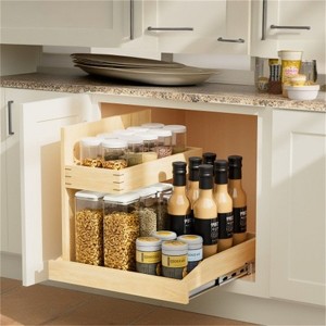 LunaLulinlk Under Sink Organizers and Storage 22½" W x 21" D, Adjustable Pull Out Cabinet organizer - 1 of 4