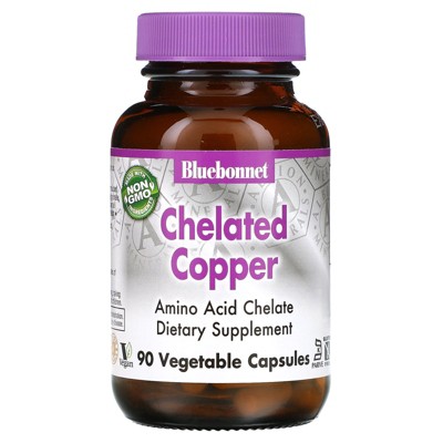 Bluebonnet Nutrition Chelated Copper, 3 mg , 90 Vegetable Capsules