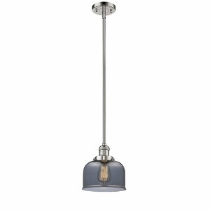 Bell - 1 Light Stem Hung Mini Pendant In Industrial Style-10 Inches Tall and 8 Inches Wide - 1 of 1