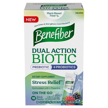 Benefiber Dual Action Plus Stress Relief Stick Packs  - 18ct