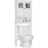 Dcolora Bathroom Cabinet Over Toilet, Bathroom Storage Cabinet with Glass Doors and Adjustable Shelves - 4 of 4