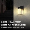 Techko Maid Solar Wall Sconce Lantern with Flame Effect Matte Black - 3 of 4