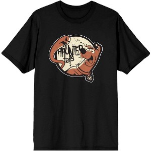 Men's Scooby Doo Cartoon Black Short Sleeve Graphic Tee Shirt - 1 of 3