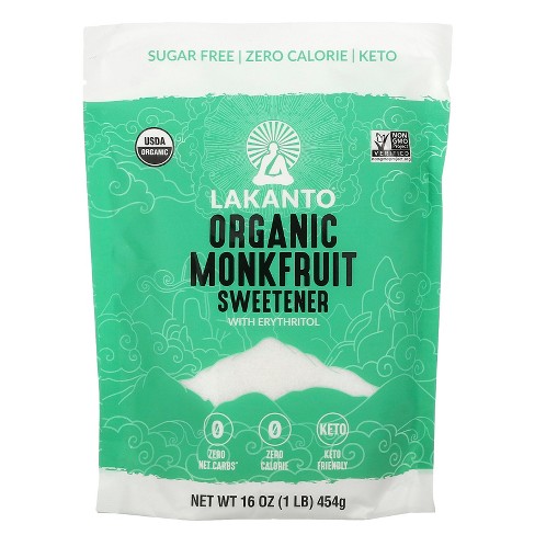 BetterBody Foods Organic Monk Fruit Sweetener Blend, Sugar Substitute, 16oz