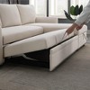 Velvet Sectional Sleeper Sofa Bed Nailhead Trim Couch with Reversible Storage Chaise White - Morden Fort - 3 of 4