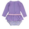 RuffleButts Baby Girls UPF50+ Princess Long Sleeve Bow Skirted One Piece Swimsuit - 2 of 4
