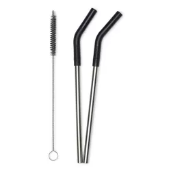 Klean Kanteen Straw 8mm with Cleaning Brush 2pk - Black