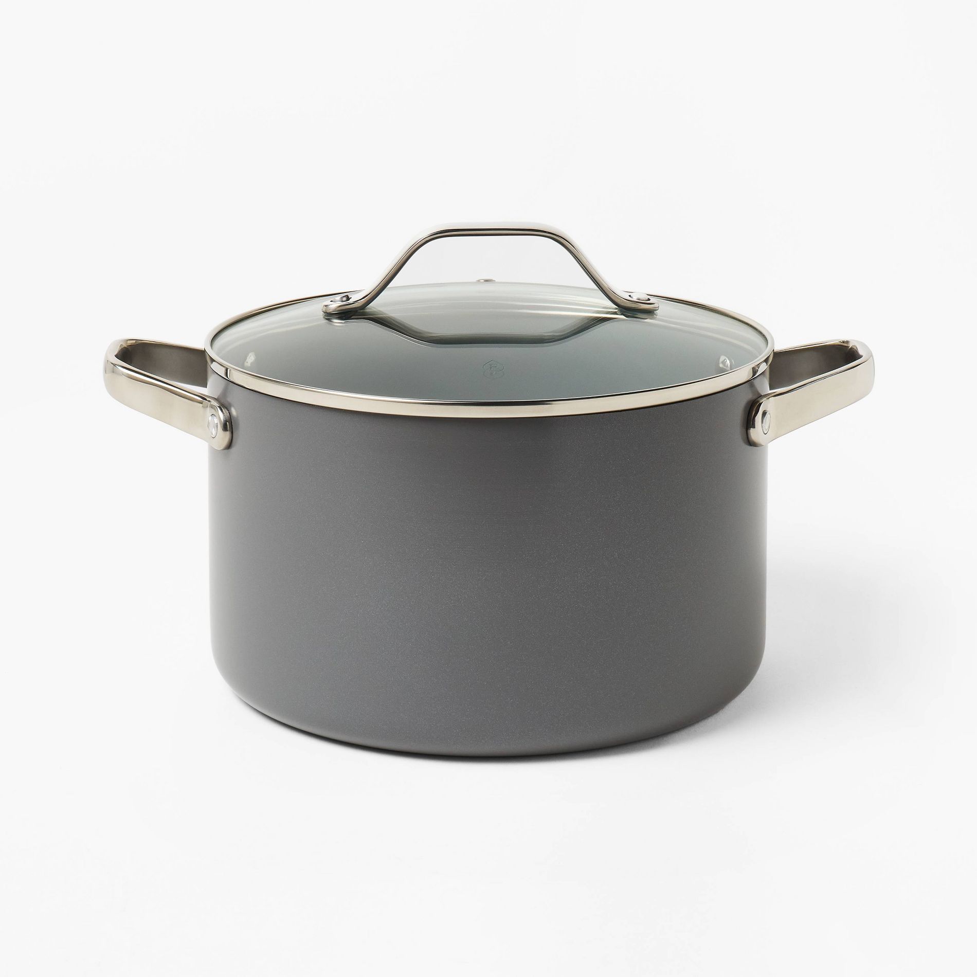 6qt Nonstick Ceramic Coated Aluminum Stock Pot - Figmint™