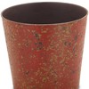 HomeRoots 9" Red Recycled Plastic Indoor Outdoor Round Pot Planter - 3 of 3