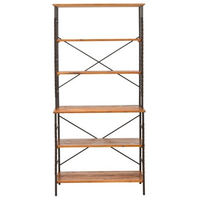 Brodi 77.2" Bookcase Brown - Safavieh