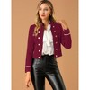 INSPIRE CHIC Women's Vintage Steampunk Open Front Button Decor Casual Jacket - 2 of 4