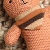 INFURNIC Baby and Toddler Learning Toys Ultra Soft Handmade Cotton Knitted Bunny Plush Toy for Cozy Nursery Comfort, Khaki, 16"*10"*1" - 4 of 4